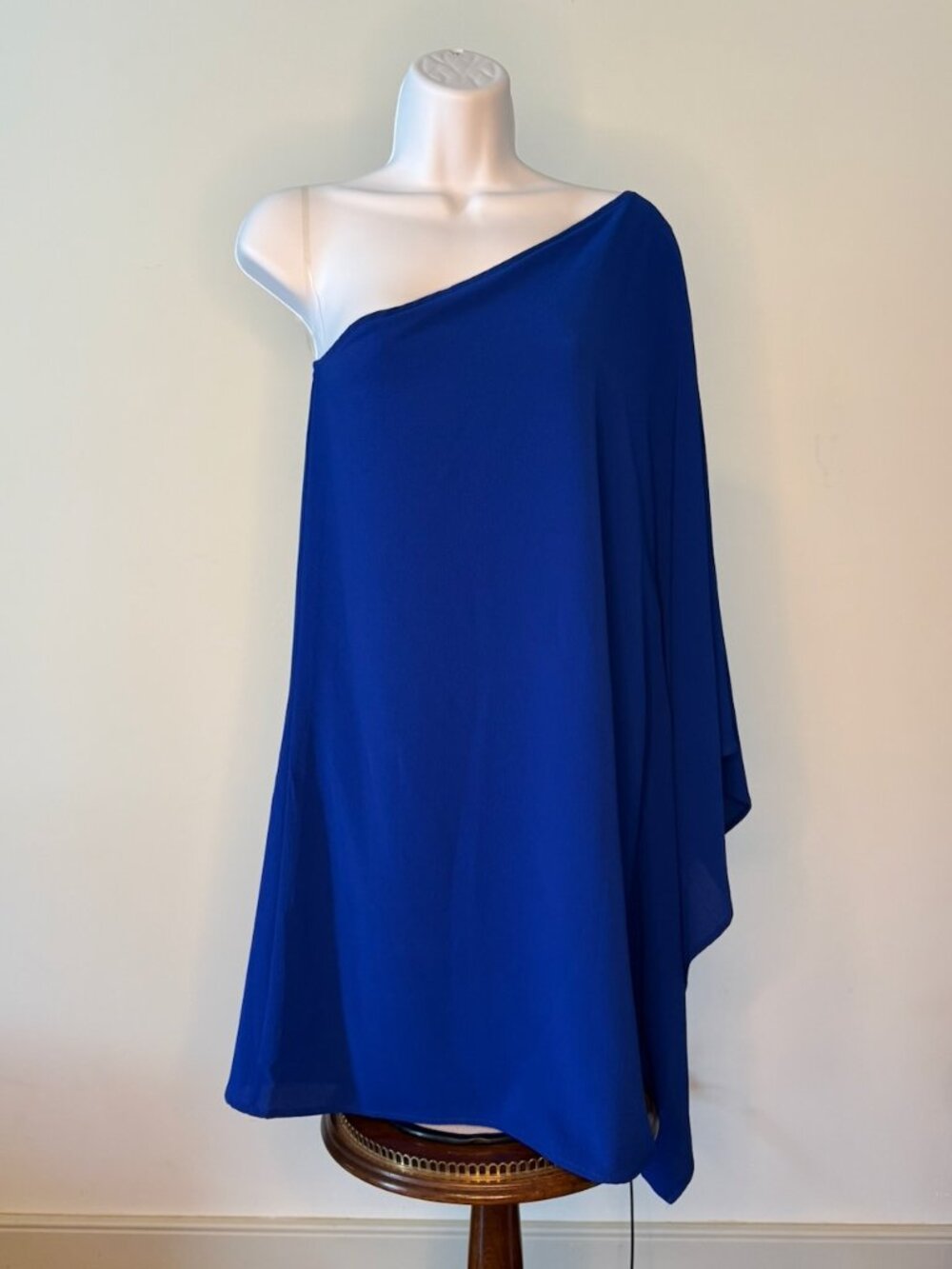 VICI Royal Blue One-Shoulder Cape Mini Dress Small